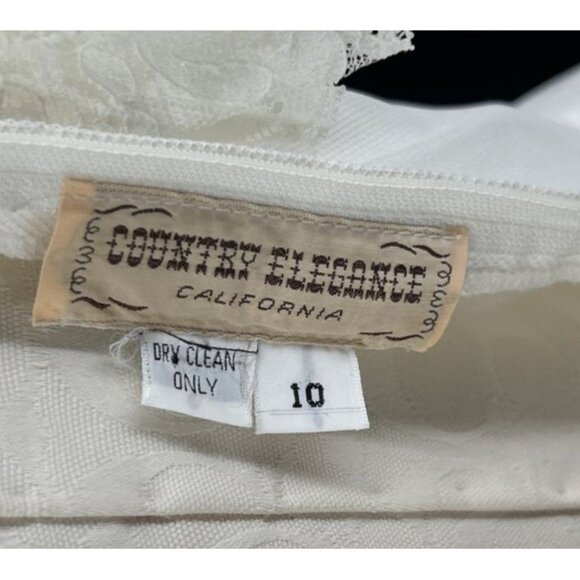 Country Elegance Wedding Dress 70s Victorian Sz 10 Layers Vintage - Picture 8 of 9